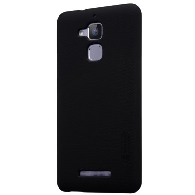 Asus Zenfone 3 Max (ZC520TL) Nillkin Frosted Shield melns plastmasas apvalks + ekrāna aizsargplēve / Vacins.lv
