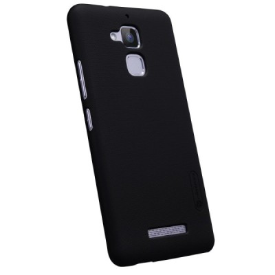Asus Zenfone 3 Max (ZC520TL) Nillkin Frosted Shield melns plastmasas apvalks + ekrāna aizsargplēve / Vacins.lv