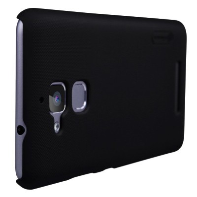 Asus Zenfone 3 Max (ZC520TL) Nillkin Frosted Shield melns plastmasas apvalks + ekrāna aizsargplēve / Vacins.lv