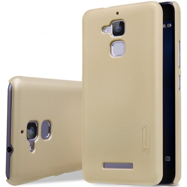 „Nillkin“ Frosted Shield dėklas - auksinis + apsauginė ekrano plėvelė (Zenfone 3 Max)