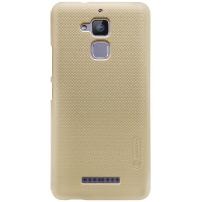 Asus Zenfone 3 Max (ZC520TL) Nillkin Frosted Shield auksinis plastikinis dėklas + apsauginė ekrano plėvelė / Priedai.lt