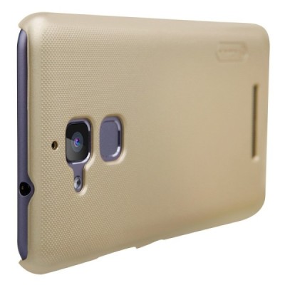 Asus Zenfone 3 Max (ZC520TL) Nillkin Frosted Shield auksinis plastikinis dėklas + apsauginė ekrano plėvelė / Priedai.lt