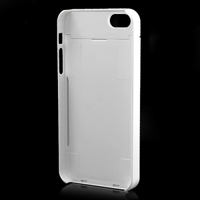 Balts „ONE%+“ plastmasas Apple iPhone 5, 5S apvalks ar iebūvētu spoguli / Vacins.lv