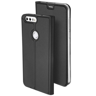 Huawei Honor 8  „Dux Ducis“ Skin sērijas melns ādas atvērams maciņš / Vacins.lv