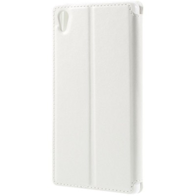 Roar Noble atverčiamas Sony Xperia Z5 Premium (Sony Xperia Z5 Premium Dual) baltas odinis dėklas / Priedai.lt