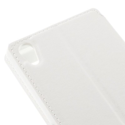 Roar Noble atverčiamas Sony Xperia Z5 Premium (Sony Xperia Z5 Premium Dual) baltas odinis dėklas / Priedai.lt