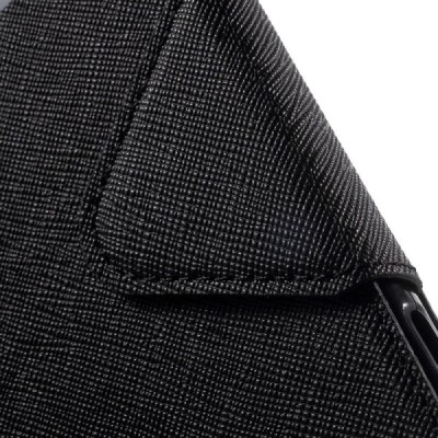 Sony Xperia Z5 Premium (Sony Xperia Z5 Premium Dual) „Roar“ Diary atvērams melns ādas maciņš - maks / Vacins.lv