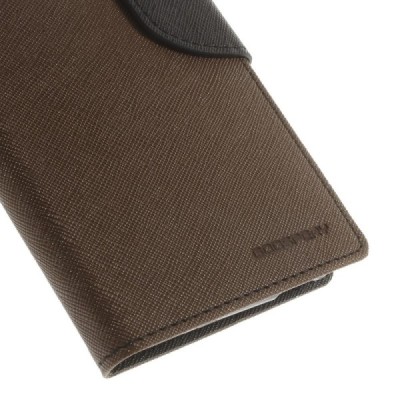 HTC Desire 820 „Mercury“ rudas odinis atverčiamas dėklas - piniginė / Priedai.lt