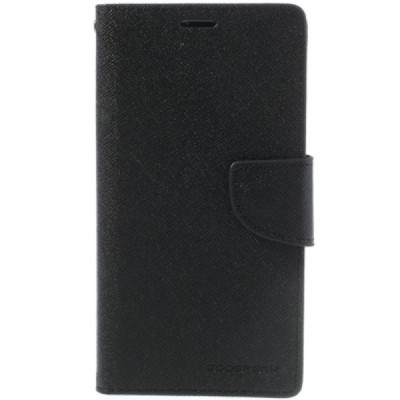 Sony Xperia Z1 (Honami L39h) „Mercury“ Fancy juodas odinis atverčiamas dėklas - piniginė / Priedai.lt