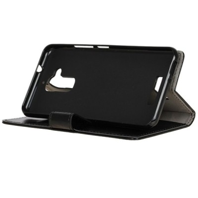 Asus Zenfone 3 Max (ZC520TL) atvēramais ādas melns maciņš (maks) / Vacins.lv