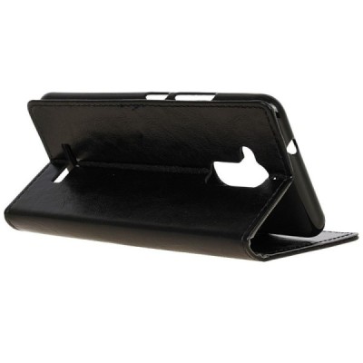 Asus Zenfone 3 Max (ZC520TL) atvēramais ādas melns maciņš (maks) / Vacins.lv