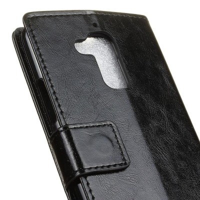 Asus Zenfone 3 Max (ZC520TL) atvēramais ādas melns maciņš (maks) / Vacins.lv