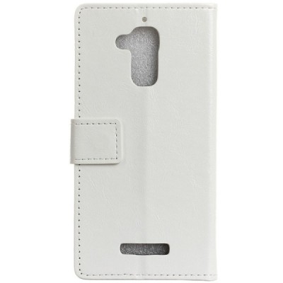 Asus Zenfone 3 Max (ZC520TL) atvēramais ādas balts maciņš (maks) / Vacins.lv