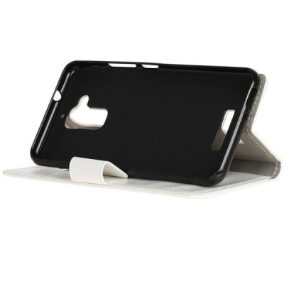 Asus Zenfone 3 Max (ZC520TL) atvēramais ādas balts maciņš (maks) / Vacins.lv