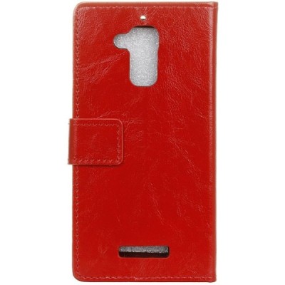 Asus Zenfone 3 Max (ZC520TL) atvēramais ādas sarkans maciņš (maks) / Vacins.lv