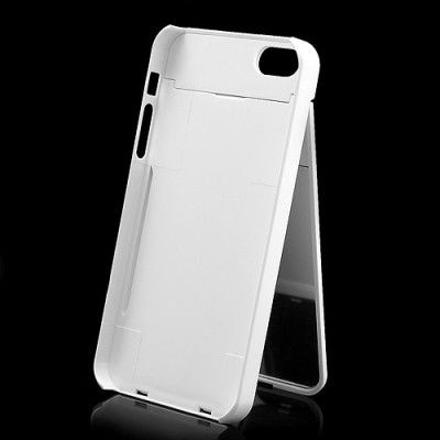 Balts „ONE%+“ plastmasas Apple iPhone 5, 5S apvalks ar iebūvētu spoguli / Vacins.lv