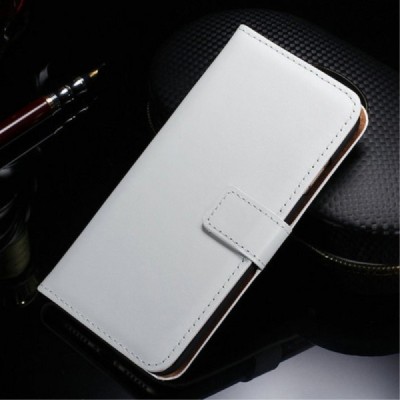 Apple iPhone 7 Plus atverčiamas baltas odinis dėklas - piniginė / Priedai.lt