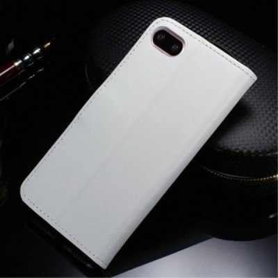 Apple iPhone 7 Plus atvēramais ādas balts maciņš (maks) / Vacins.lv