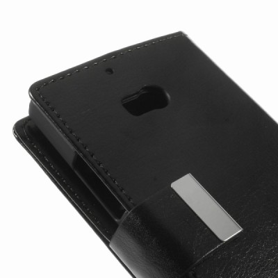 Nokia Lumia 930 atvēramais ādas melns maciņš (maks) / Vacins.lv