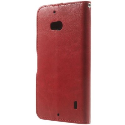Nokia Lumia 930 atvēramais ādas sarkans maciņš (maks) / Vacins.lv