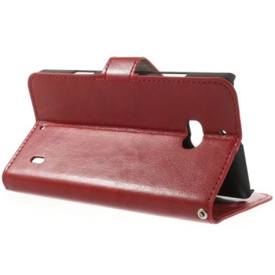 Nokia Lumia 930 atvēramais ādas sarkans maciņš (maks) / Vacins.lv