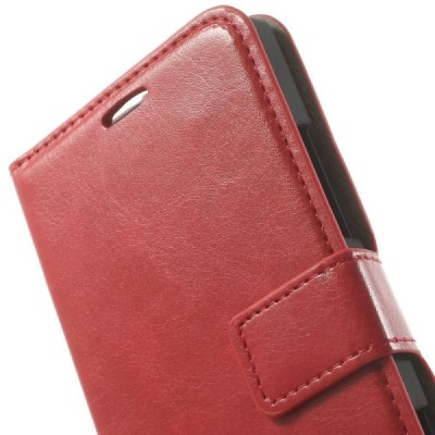 Nokia Lumia 930 atvēramais ādas sarkans maciņš (maks) / Vacins.lv