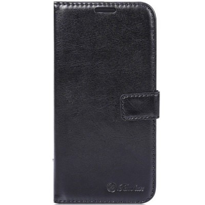 Meizu M3s atvēramais ādas melns maciņš (maks) / Vacins.lv