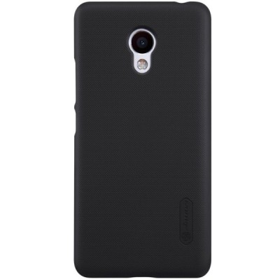 Meizu M3s Nillkin Frosted Shield melns plastmasas apvalks + ekrāna aizsargplēve / Vacins.lv