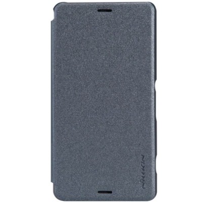 Sony Xperia Z3 Compact „Nillkin“ Sparkle atvēramais pelēks maciņš / Vacins.lv