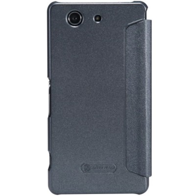 Sony Xperia Z3 Compact „Nillkin“ Sparkle atvēramais pelēks maciņš / Vacins.lv