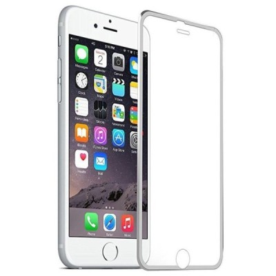 Apple iPhone 7 un Apple iPhone 8 Hat-Prince Tempered Glass sudrabs ekrāna aizsargstikls / Vacins.lv