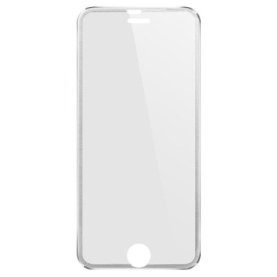 Apple iPhone 7 un Apple iPhone 8 Hat-Prince Tempered Glass sudrabs ekrāna aizsargstikls / Vacins.lv