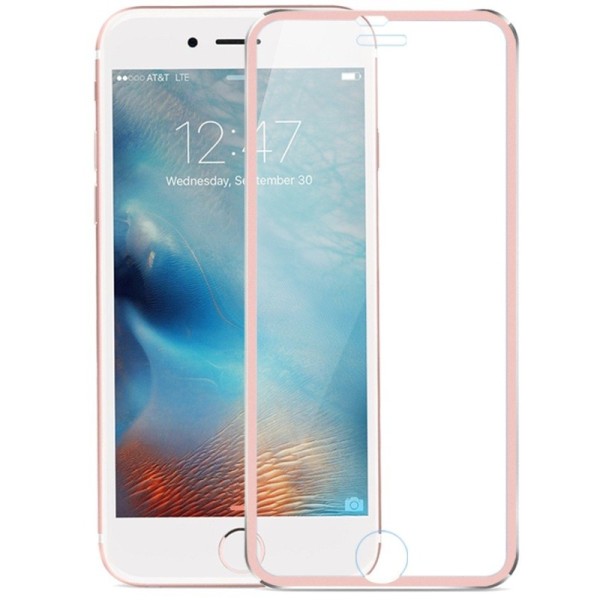„Calans“ Tempered Glass pilnīgi aizsedzams ekrāna aizsargstikls 0.2 mm - rozs (iPhone 7 Plus / 8 Plus)