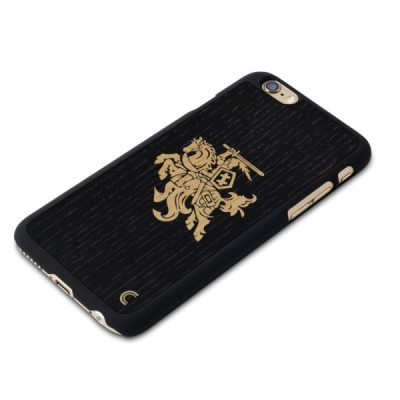 Apple iPhone 6s Plus „Crafted Cover“  Melns Vytis dabīga koka telefona apvalks / Vacins.lv