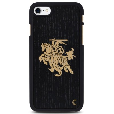 Apple iPhone 7 (iPhone 8) „Crafted Cover“  Melns Vytis dabīga koka telefona apvalks / Vacins.lv