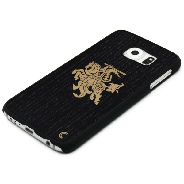 „Crafted Cover“ dabīga koka apvalks - Melns Vytis (Galaxy S6 Edge)