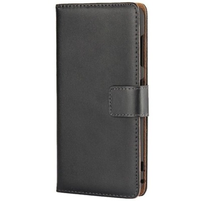 Atverčiamas Sony Xperia Z1 juodas odinis atverčiamas dėklas / Priedai.lt