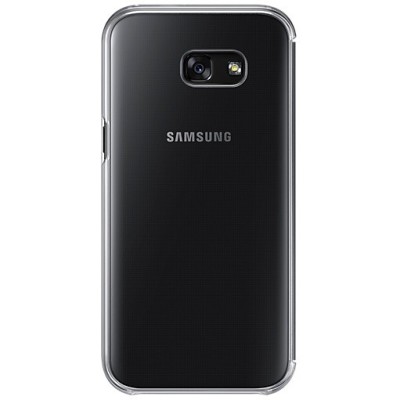 Samsung Galaxy A5 2016 (A520) originalus Clear View Cover atverčiamas juodas dėklas / Priedai.lt