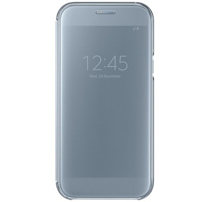 Samsung Galaxy A5 2016 (A520) originalus Clear View Cover atverčiamas sidabrinis dėklas / Priedai.lt