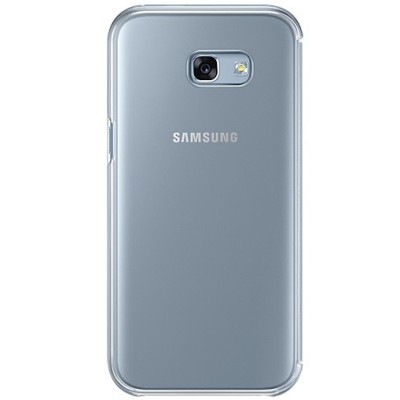 Samsung Galaxy A5 2017 (A520) oficiāls Clear View Cover atvērams sudrabs ādas maciņš / Vacins.lv