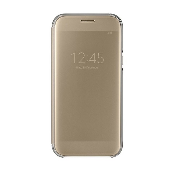 „Samsung“ Clear View Cover atvērams maciņš - zelta (Galaxy A5 2017)