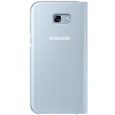 Samsung Galaxy A5 (2017) A520 oficiāls S View Cover atvērams gaiši zils ādas maciņš / Vacins.lv