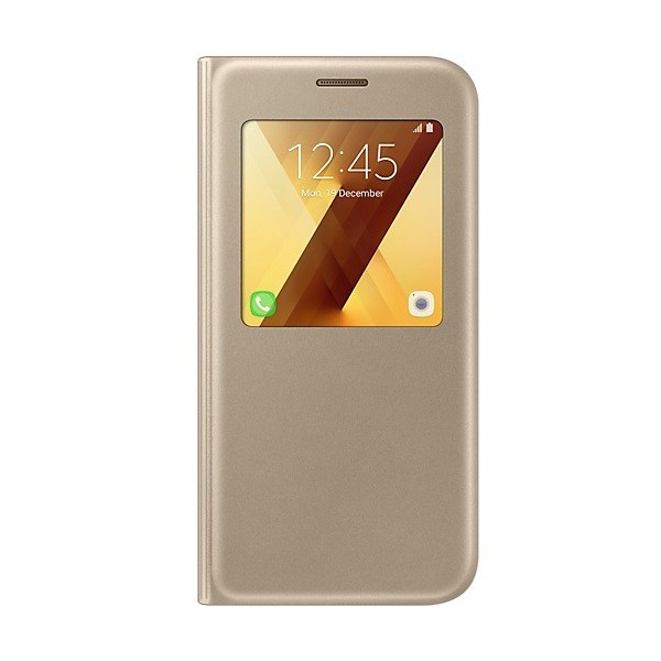 „Samsung“ S View Cover atvērams maciņš - zelta (Galaxy A5 2017)