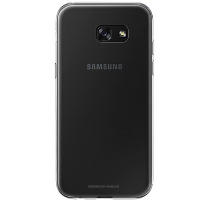 Samsung Galaxy A5 2017 (A520) Clear Cover skaidrus (permatomas) kieto silikono TPU ploniausias pasaulyje bespalvis dėklas / Prie