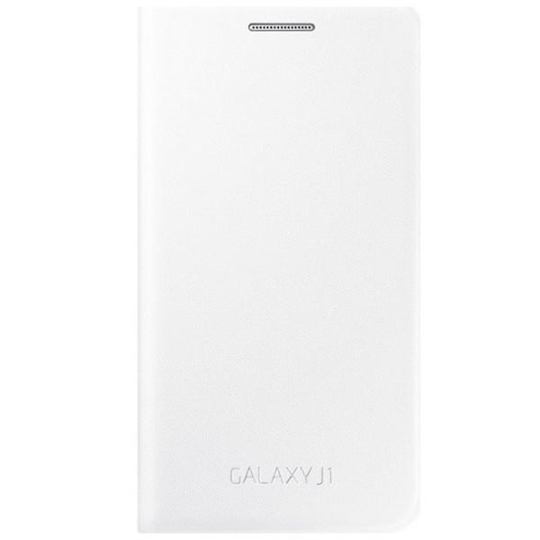 „Samsung“ Flip Wallet Cover atverčiamas dėklas - baltas (Galaxy J1 2015)