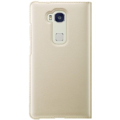 Oficialus Huawei Honor 5x Smart Flip Cover auksinis atverčiamas dėklas - knygutė / Priedai.lt