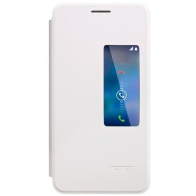 Oficialus Huawei Honor 6 Smart Flip Cover baltas atverčiamas dėklas - knygutė / Priedai.lt