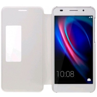 Oficialus Huawei Honor 6 Smart Flip Cover baltas atverčiamas dėklas - knygutė / Priedai.lt