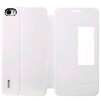 Oficialus Huawei Honor 6 Smart Flip Cover baltas atverčiamas dėklas - knygutė / Priedai.lt