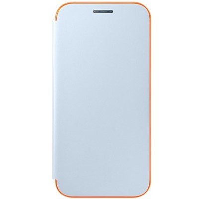 Samsung Galaxy A3 (2017) A320 oficiāls Neon Flip Cover EF-FA320 atvērams gaiši zils ādas maciņš (maks) / Vacins.lv
